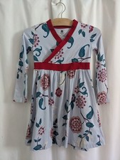 Tea Collection Dress Size 7 Play Condition Long-Sleeve Floral Wrap