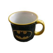 Batman Logo 20oz White Ceramic Camper Mug, NIB