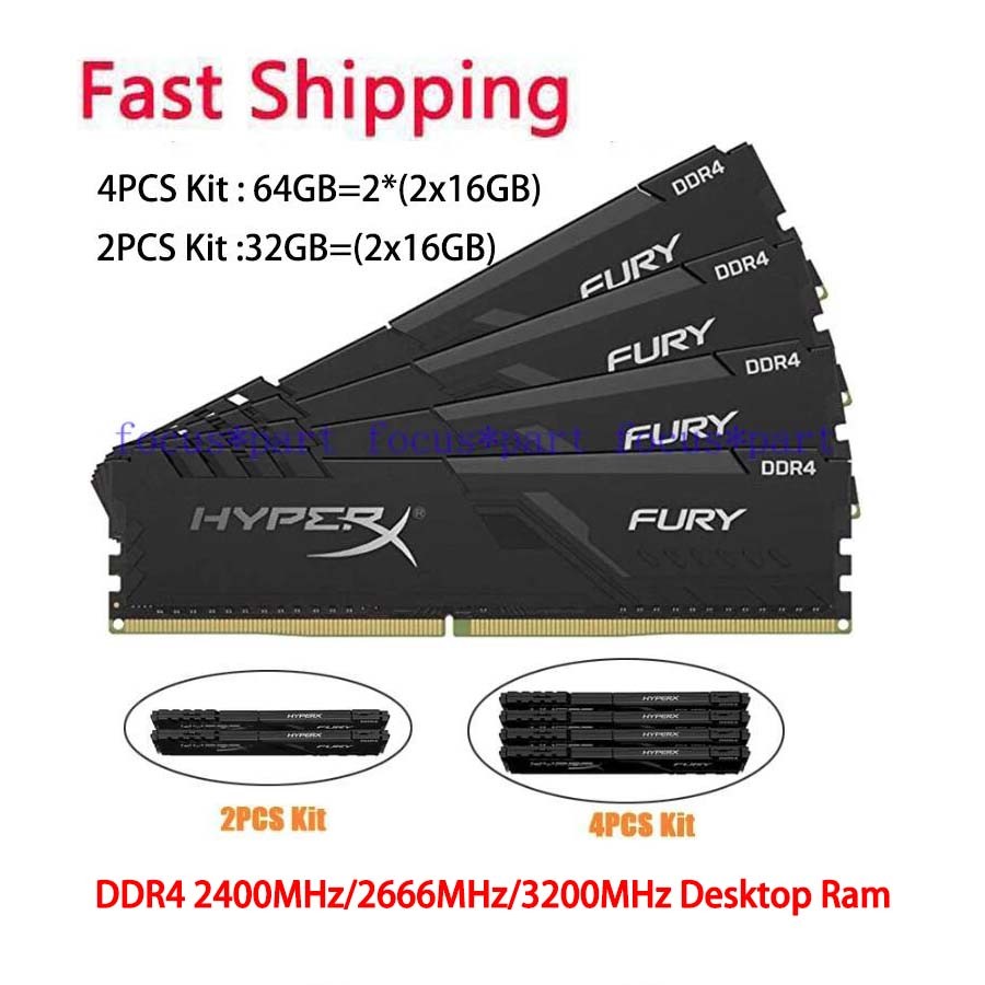 32GB 64GB Ram DDR4 3200 MHz PC4-25600 DIMM Desktop Memory Kits (2x