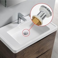 Pop-Up Drain Stopper without Overflow and Strainer for Bathroom Sink - Chrome