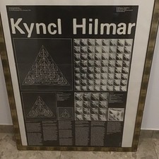 Ausstellung  Frantisek Kyncl  & Jiri Hilmar,  Bild Aushang 1974 Original