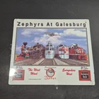 Burlington Route Zephyr in Galesburg - Metal Sign Tin Trains Vintage 1989