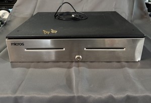 Micros APG POS Cash Drawer JD030-7C-BL1816-C w/Till Cable 2 Keys 18 X 17 X 4