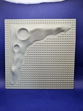 Vtg 1984 LEGO Space Inter-Galactic Command Baseplate 6971 Moon Crater Lite Gray