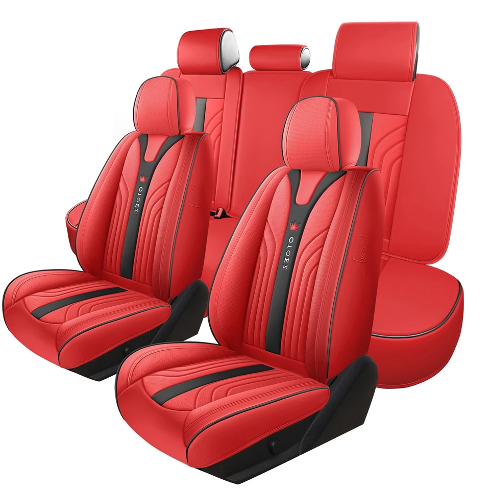 For Toyota 3D Nappa Leather Car Seat Cover Full Set Luxury Auto Interior Upgrade — 第 2/4 张图片