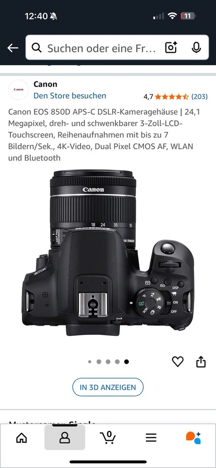 Canon EOS 850D, Foto 4 von 5