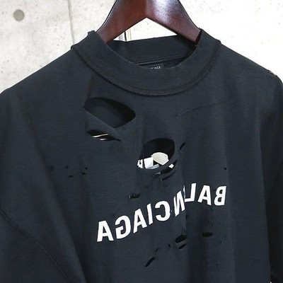 balenciaga バレンシアガ　tシャツ　size1 BALENCIAGA Balenciaga 2023 Destroy T-shirt Short Sleeve Men's