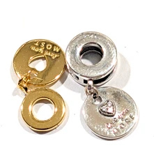 Authentic Pandora Charm, SHINE  More and Most Double Dangle, #767243CZ