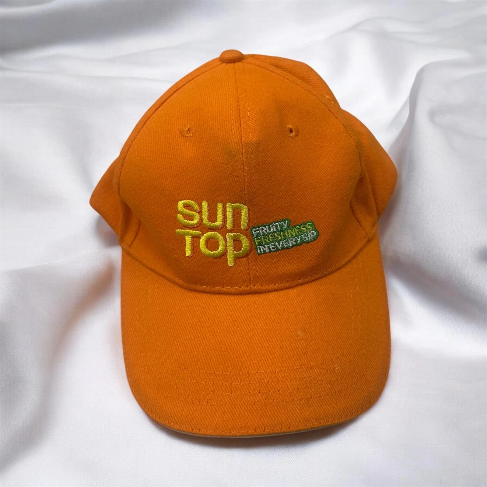 Rare SUN TOP Orange Cap Fruity Freshness Vintage Streetwear Hat Adjustable