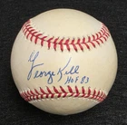 GEORGE KELL Signed 1983 HALL OF FAME Official Baseball-DETROIT TIGERS-JSA