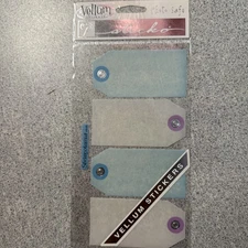 Sticko Vellum Stickers EK Success Autocollants “ Blue/Purple Tags “ NIP