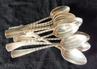 12 STERLING SILVER GORHAM COLONIAL SPOONS 300 GRAMS  1850-1899 Silverware
