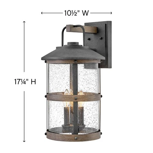 Hinkley Lighting 2685 Lakehouse 3 Light 20" Tall Open Air Outdoor - Black - Picture 5 of 5
