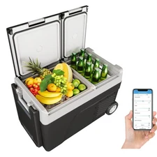 51/62QT Portable Car Electric Cooler 12V Refrigerator Fridge Freezer App Control
