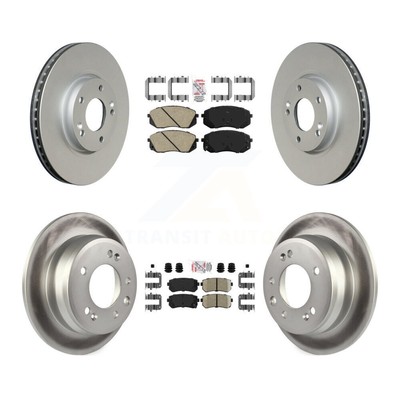 Front Rear Ceramic Pad Coat Disc Brake Rotor Kit For Kia Sportage Hyundai Tucson