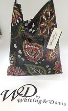 New Incredible  Whiting & Davis Mesh Enamel Painted Flower Bag Shoulder Purse