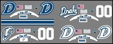 Full Size Drake Bulldogs Helmet Alternate Decals - 4 Designs To Choose From
