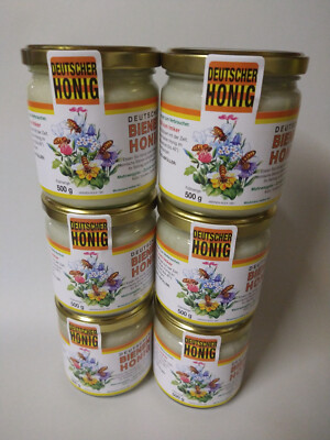 Honig 6 x 500g Deutscher Honig Frühjahrsblütenhonig Imker Cremig Ernte 2024