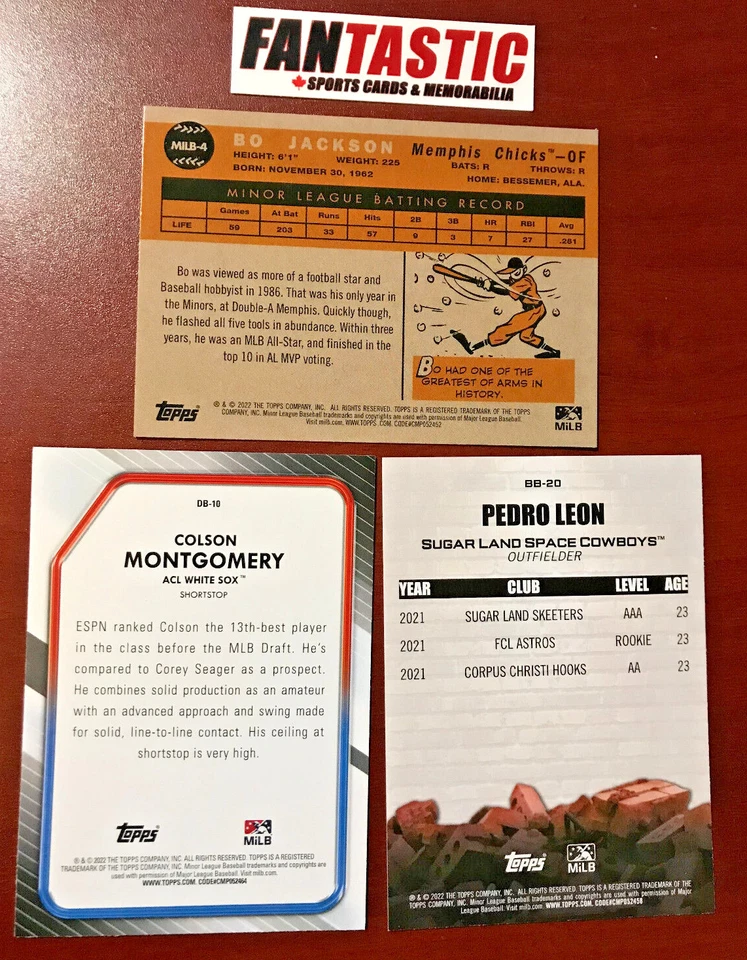 2022 Topps Pro Debut Insert YOU PICK Brick by Brick MiLB Legends, Draftee Debut - Image 2 of 2