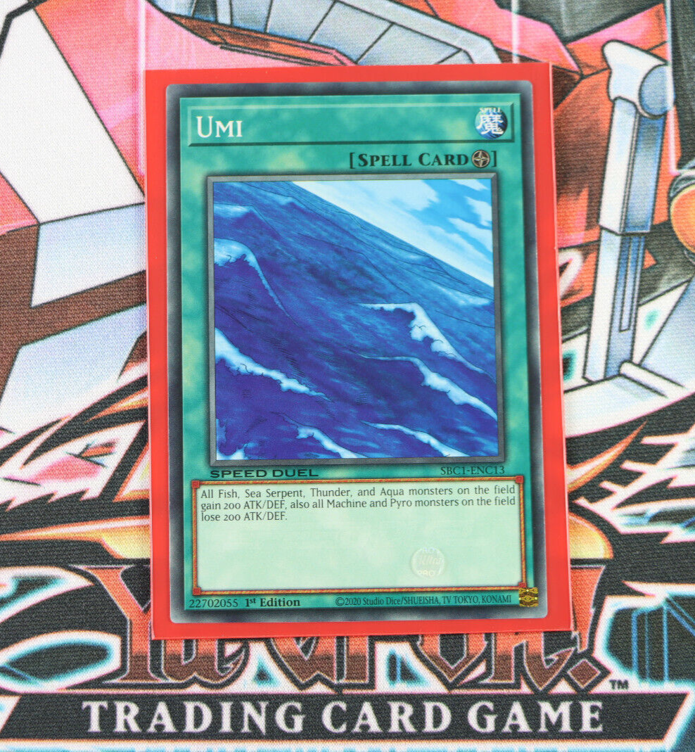 umi cards yugioh YuGiOh Spell Card Umi SBC1-ENC13 1st Edition Common