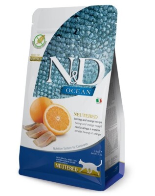 FARMINA N&D HERING & ORANGE ADULT 300g