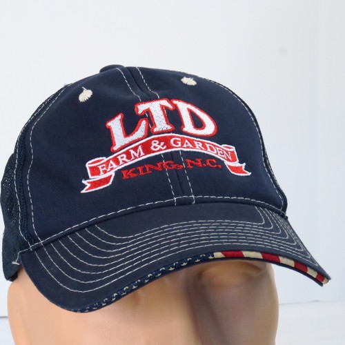 LTD Farm & Garden King NC Flag Strapback Red White Blue OC Sports Mesh