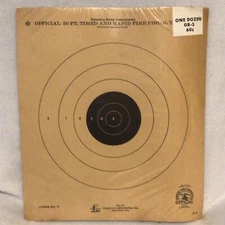 NOS Vintage NRA (12) 50ft Timed & Rapid Fire Pistol Targets GB-3 License No. 17