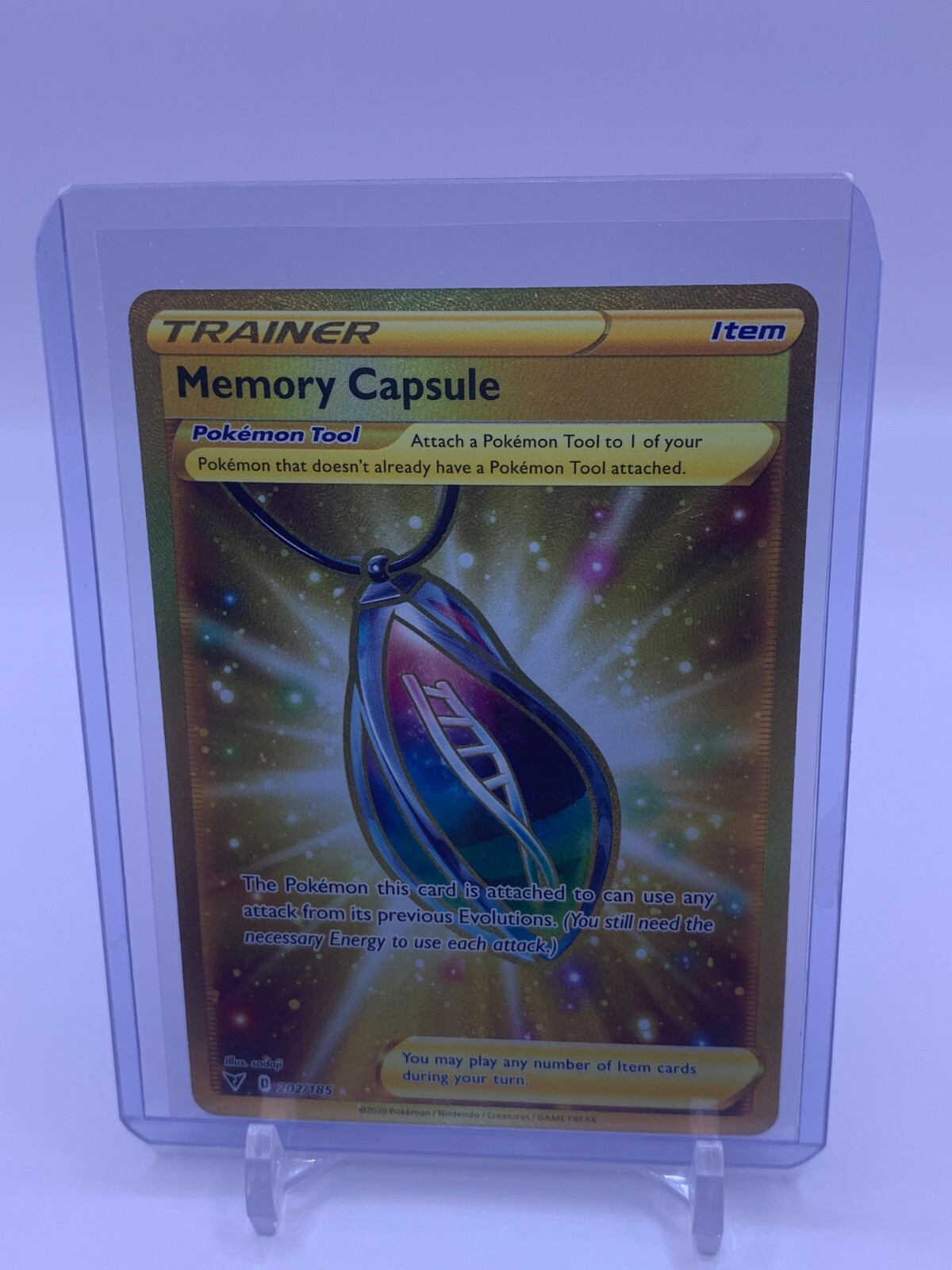 Memory Capsule 202/185 Secret Golden Rare Vivid Voltage Pokemon TCG Near Mint