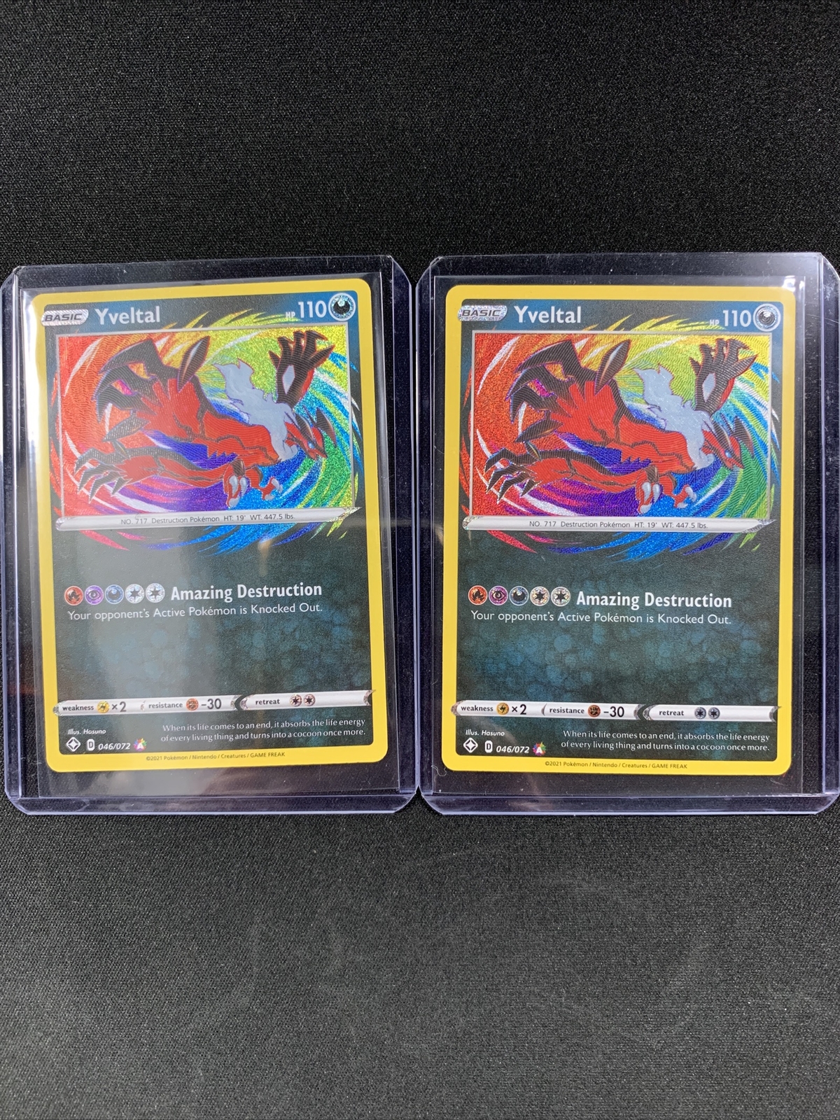 Yveltal 046/072 - Shining Fates - Amazing Rare Holo Pokemon Card Near Mint (NM)