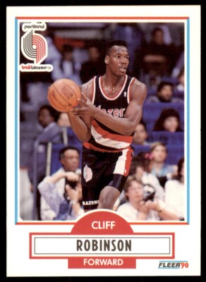 1990-91 Fleer Cards Cliff Robinson Basketball Cards #159