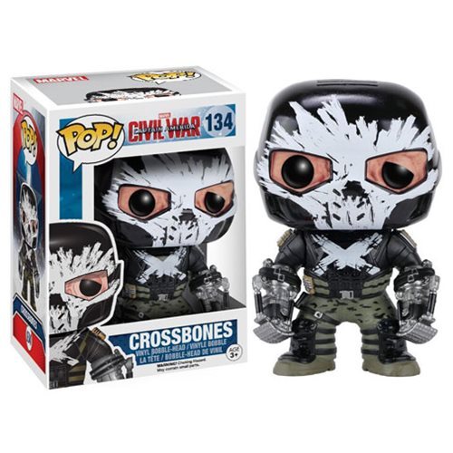 MARVEL CAPTAIN AMERICA CIVIL WAR CROSS BONES 3.75"" VINYL FIGURE POP FUNKO