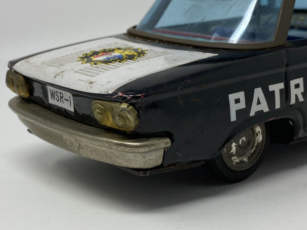 Vintage Tin Police Patrol Car WSR-1 by Ichiko Made in Japan Vintage Tin Police Patrol Car WSR-1 by Ichiko Made in Japan