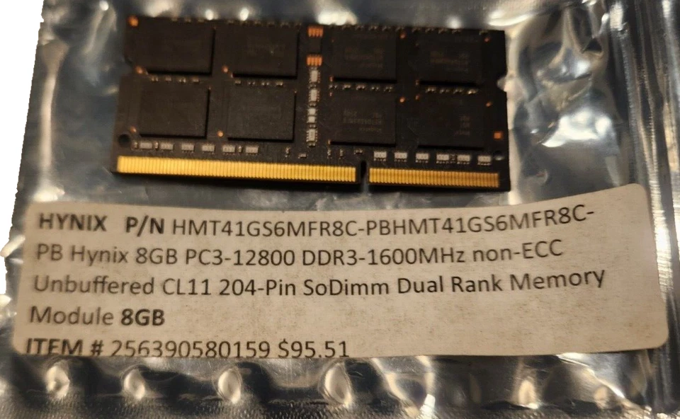 HMT41GS6MFR8C-PB Hynix 8GB PC3-12800 DDR3-1600MHz non-ECC FOR SALE - Image 2 of 2