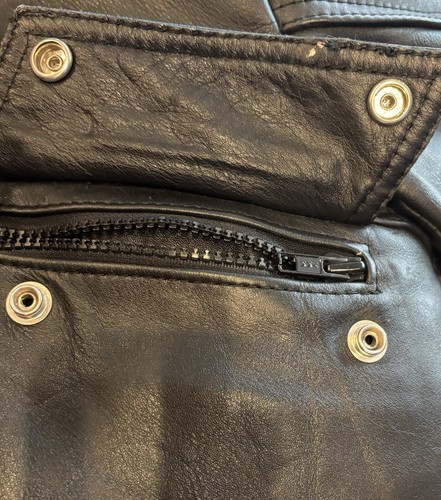 VINTAGE Lederjacke der Marke Yamaha Größe 44 Motorrad Bomber Biker schwarz EG 633 - Bild 9 von 15