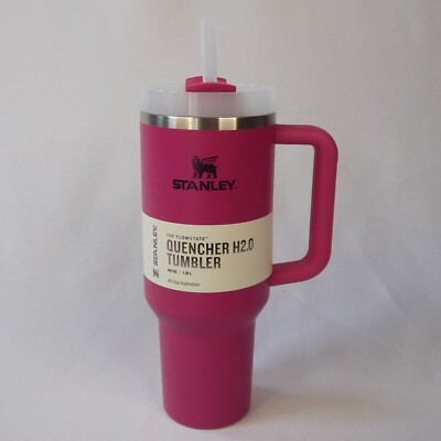 2024 Stanley 40oz Flowstate Quencher Tumbler Fuschia Hot Pink Spring Mom Gift