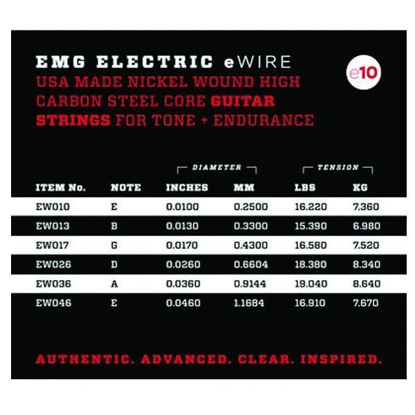 EMG Electric e-Wire e10 Guitar Strings - 10-46 - Image 2 of 2