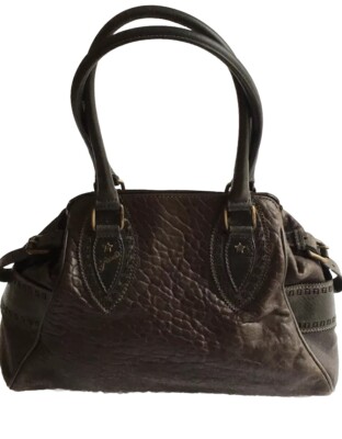 AUTH FENDI Zucca FF “Stars” Doctor/ Boston Bag Bison/ Peppled