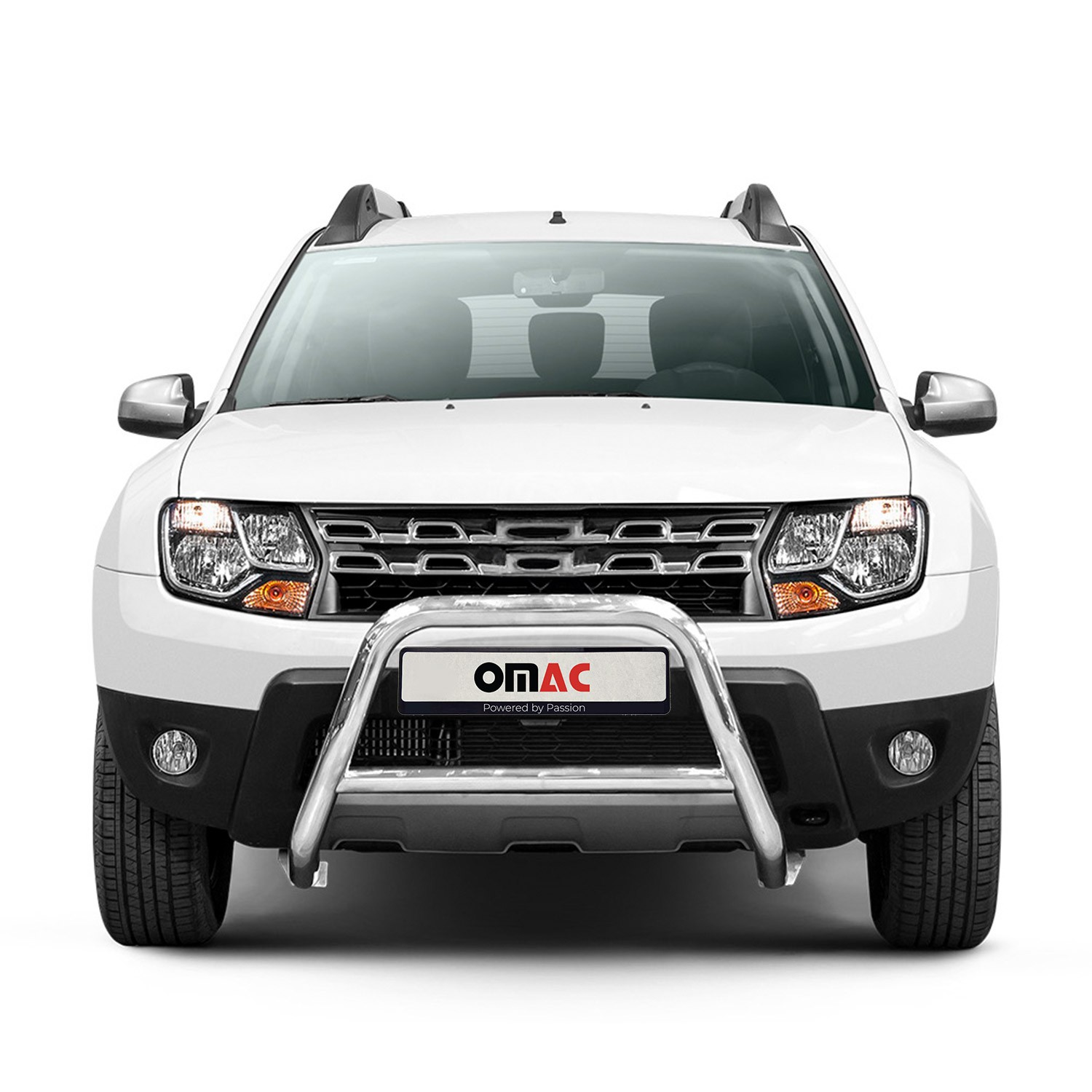 Pare-buffle Dacia Duster 2013-2017 protège pare-chocs acier argent anti-collision urbaine