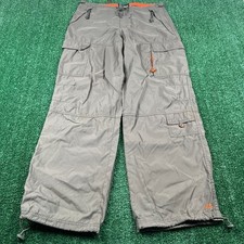 VTG American Eagle Performance Paratrooper Baggy Cargo Pants Size 10 Olive Y2K