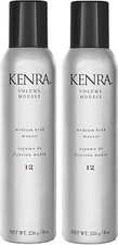 2 Pack Kenra Volume Hair Mouse # 12 Medium Ho...