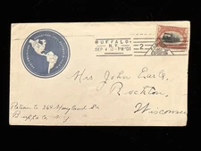 NY BUFFALO 1901 COVER #295 PAN AM ILLUS LOGO, EXPO SLOGAN CANCEL