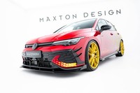Frontlippe + Flaps Passend FüR Vw Golf Gti Clubsport Mk8 Fl Roter Kern + Hochgla