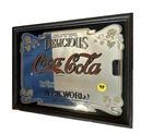 vintage 1970s coca cola most refreshing drink mirror Wood Frame. 10” H X 12” W