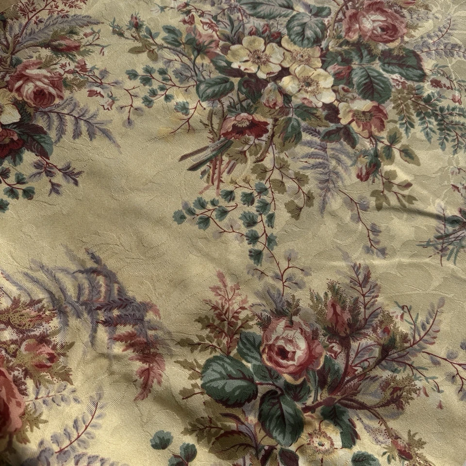 Tela Waverly North Hampton de peso pesado amarillo floral 56”x 5,3 yardas cabaña Foto 3 de 4