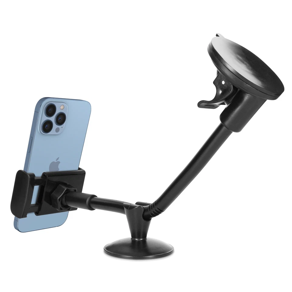 Avizar Support Voiture pour Tablette ou Smartphone - Fixation Ventouse Noir - Photo 2/4