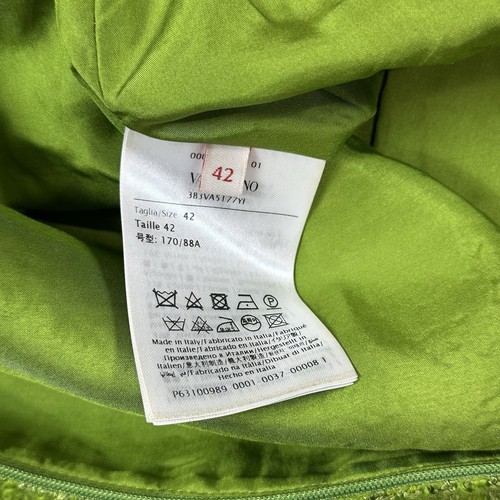 Mini Vestido Valentino Garavani Tweed Verde Para Mujer 42 Talla 6 EE. UU. Manga Corta - Imagen 18 de 24