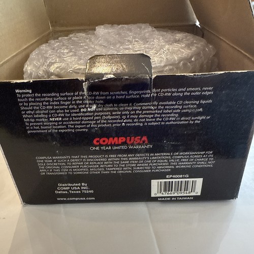 Paquete de 50 discos CD-RW en blanco CompUSA 74 min 650 MB nuevo husillo sellado - Imagen 3 de 4