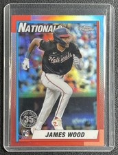 JAMES WOOD 2025 TOPPS CHROME #90CB-15 ROOKIE 1990 REFRACTOR RC NATIONALS