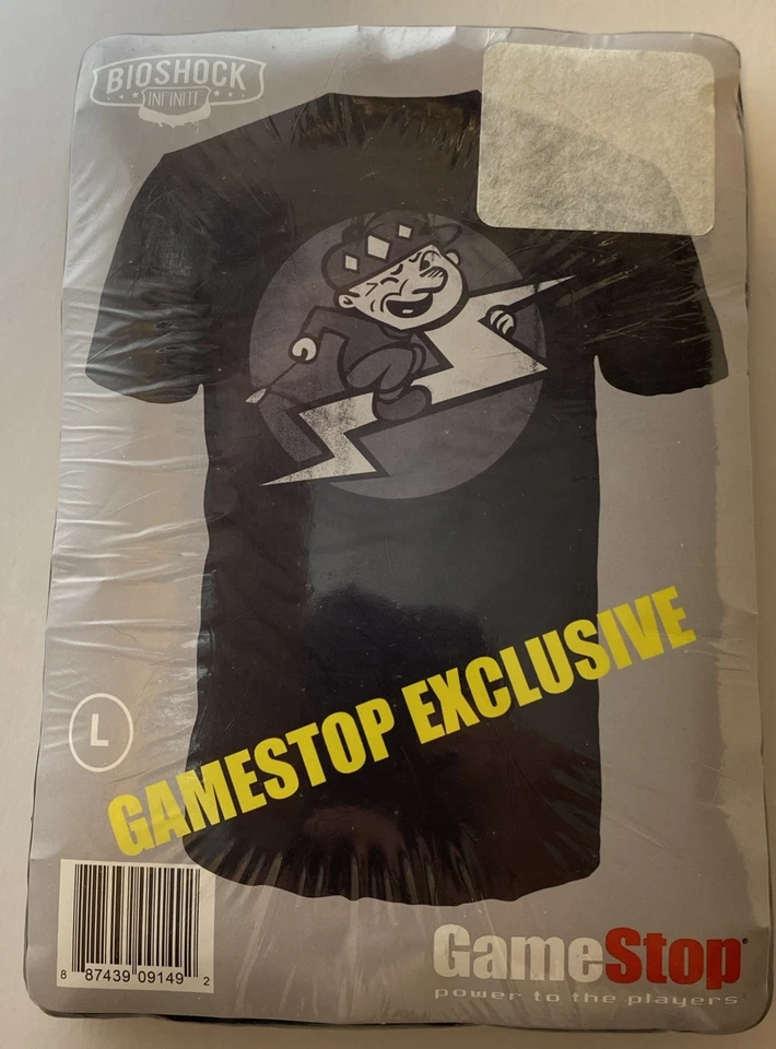 Bioshock Infinite GameStop Exclusive Promo Black Shirt Men's size LARGE L *NEW* - Image 2 of 3