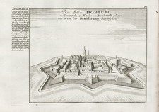 Homburg Saarland Saarpfalz engraving Ansicht view Kupferstich Bodenehr 1720